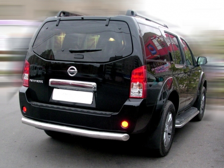 Nissan Pathfinder 2005-2009г.в.-Защита заднего бампера "труба"d-76